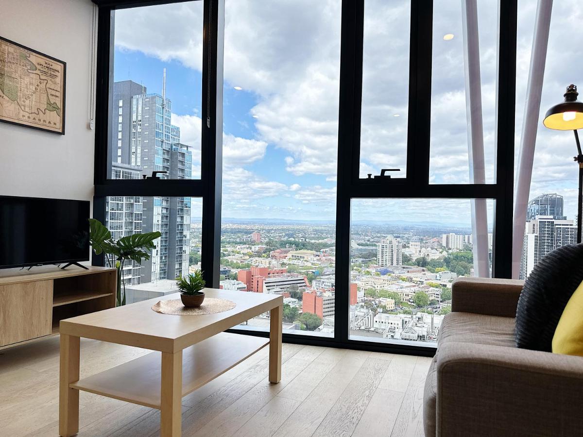 メルボルンBeautiful Skyview Cbd Highrise 3Beds With Carpark Availableアパートメント エクステリア 写真